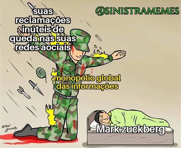 Zuckberg, o censurador da democracia - meme