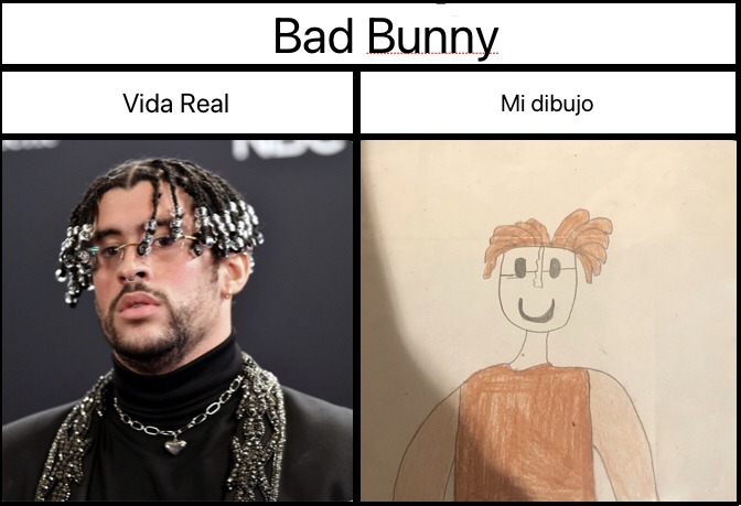 Yo dibujando a Bad Bunny - meme