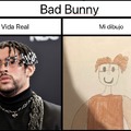 Yo dibujando a Bad Bunny