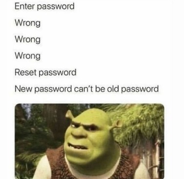 New passwords suck - meme