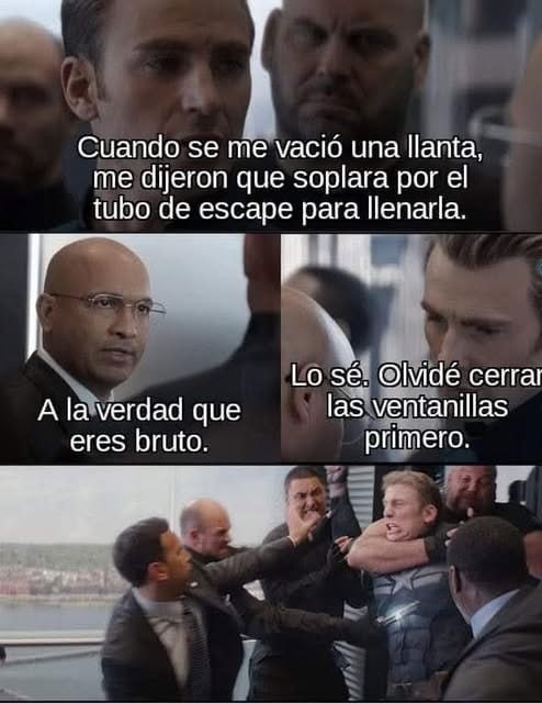 Me dijeron que soplara por el escape y... bueno - meme