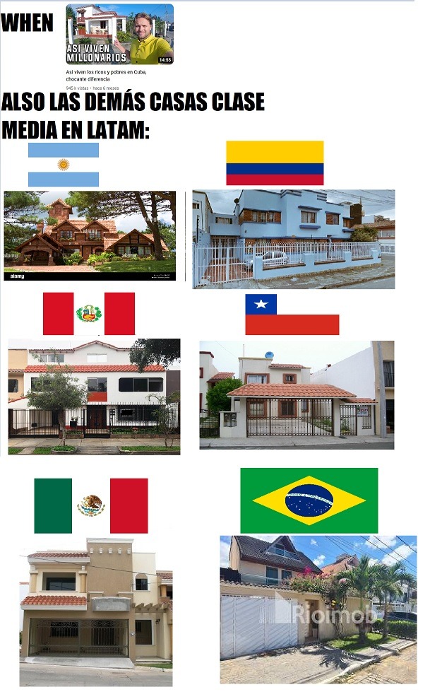 Casas promedio de latam en países como Cuba o Venezuela: "Rico" :genius: - meme