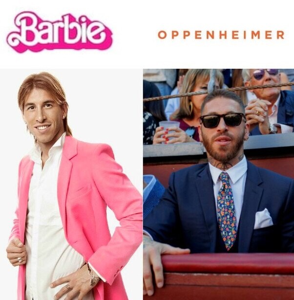 Barbie y oppenheimer versión ramos - meme