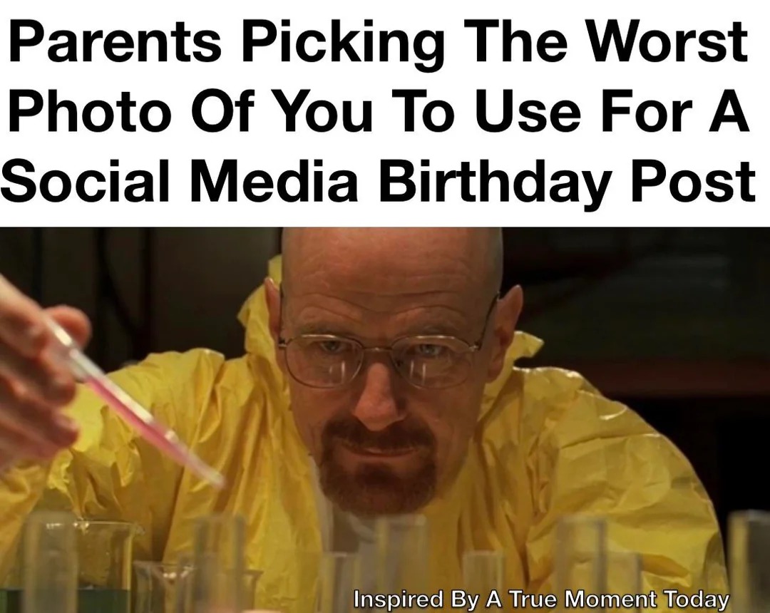 Social media birthday post - meme