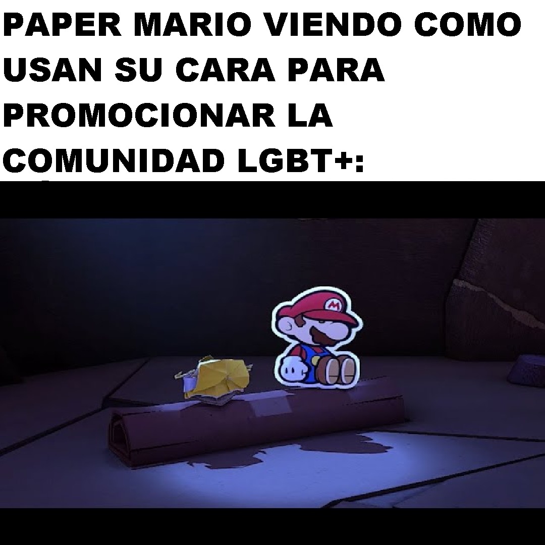 paper mario no sobrevivio a lo woke,nintendo of america apoya la diversidad y el lgbt y puso a vivian en el remake de paper mario la puerta milenaria como transgenero esto es muy lamentable,TE ODIO WOKES DE MIERDA - meme