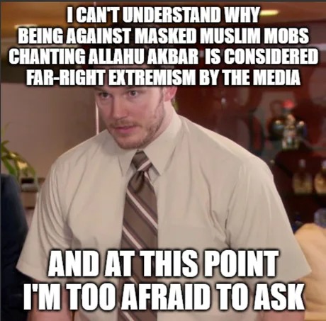 I'm too afraid to get arrested - meme