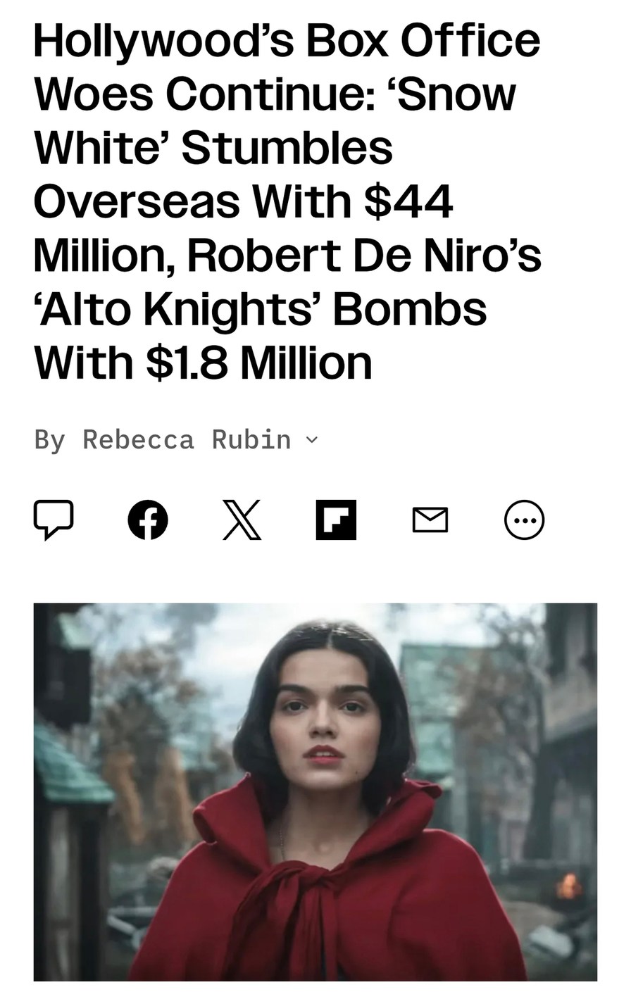 De Niro + Ubisoft + Snow White = unholy trinity of flop this weekend - meme