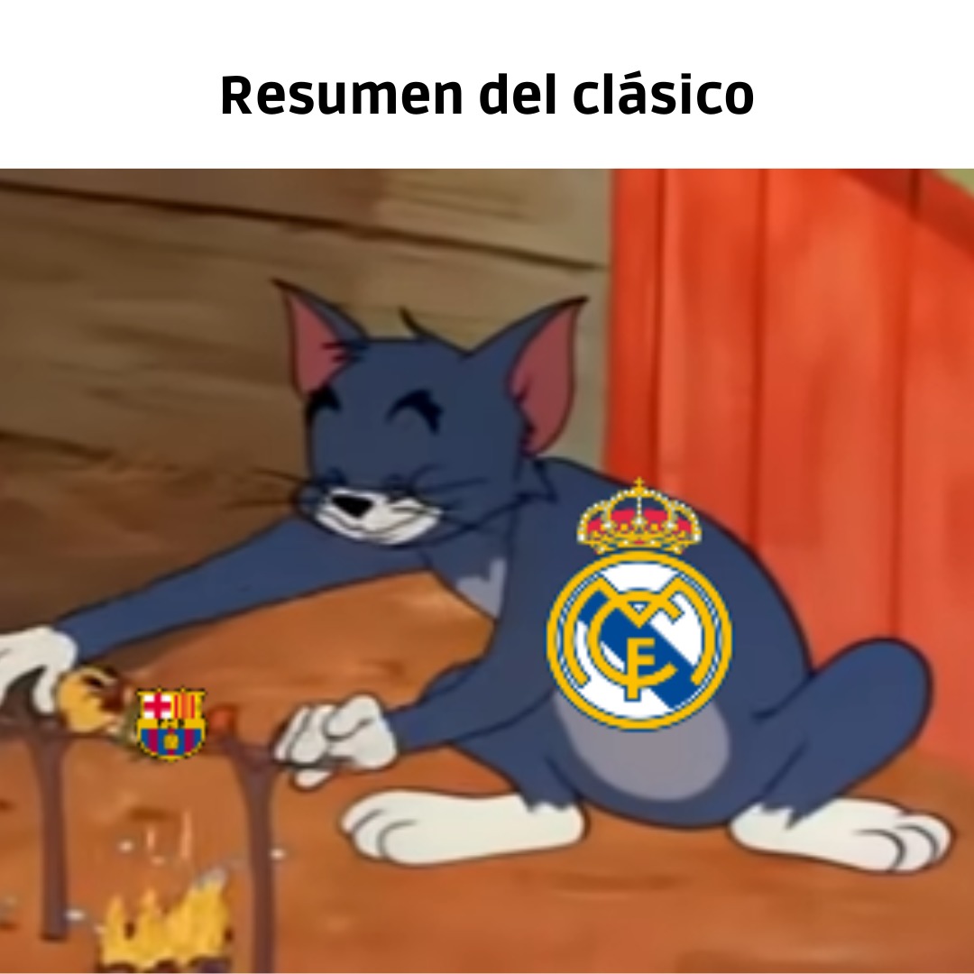 Resumen del clásico Madrid-Barsa en un meme
