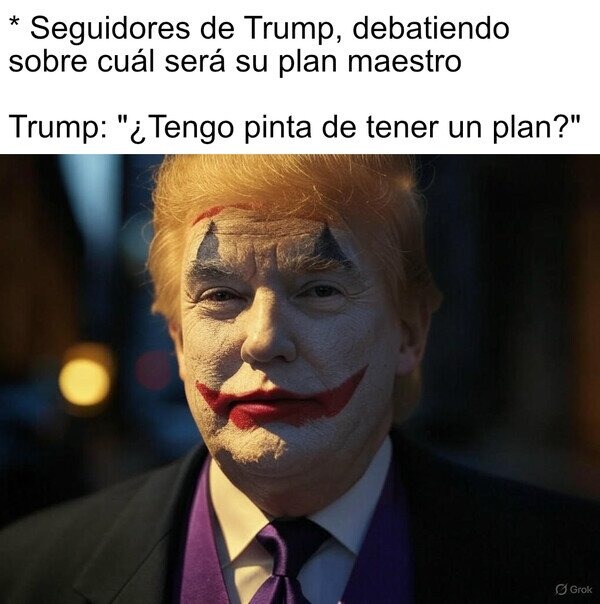 Trump se convirtió enel guasón - meme