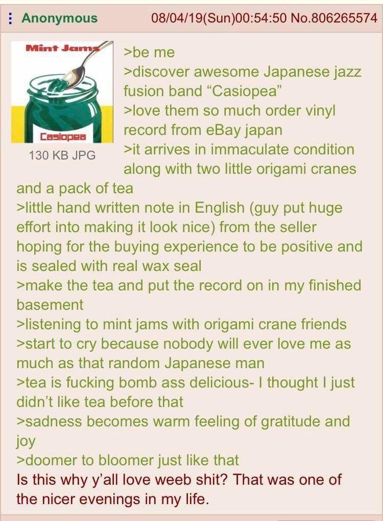 mint jams, origami cranes, and the nicest ebay seller ever - meme