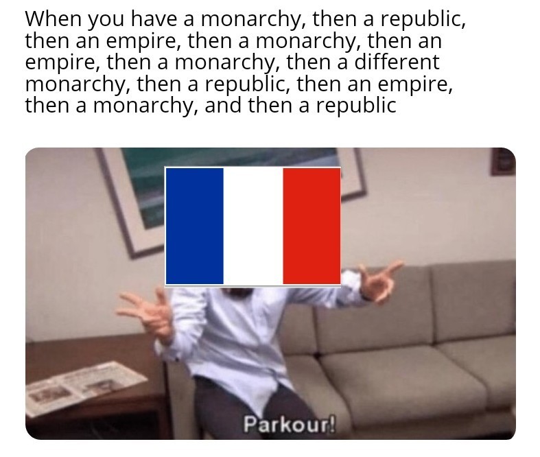 A França é meio bipolar - meme