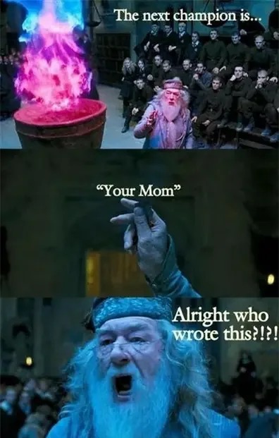Dumbledore dark humor meme