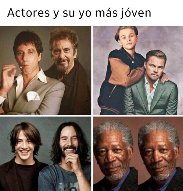 Actores cuando eran jóvenes - meme