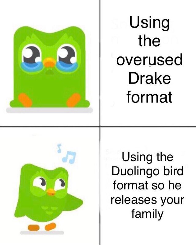 Drake vs Duolingo - meme