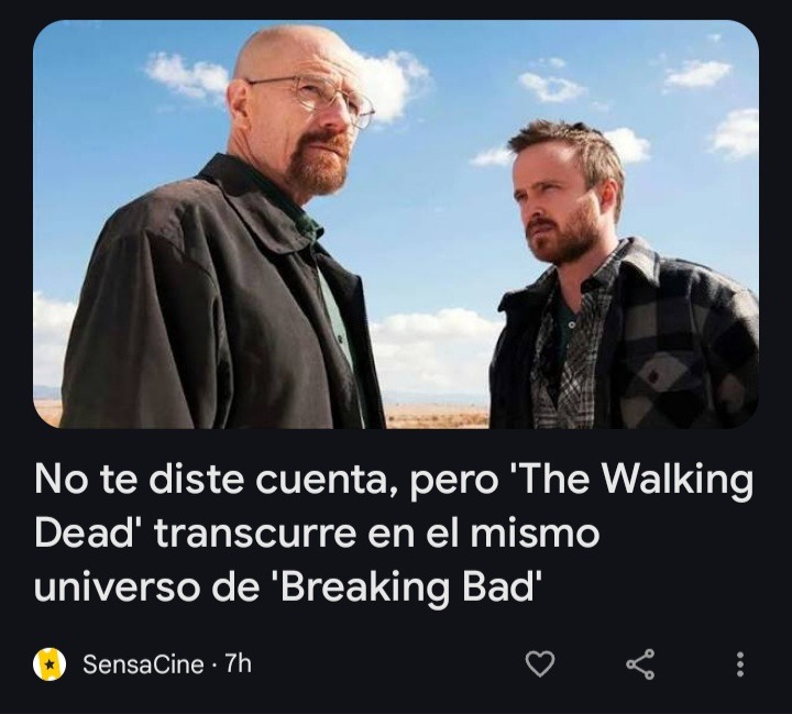 Me tomé el tiempo para ver lo que decía y literalmente por 2 supuestas referencias ya los considera del mismo universo - meme