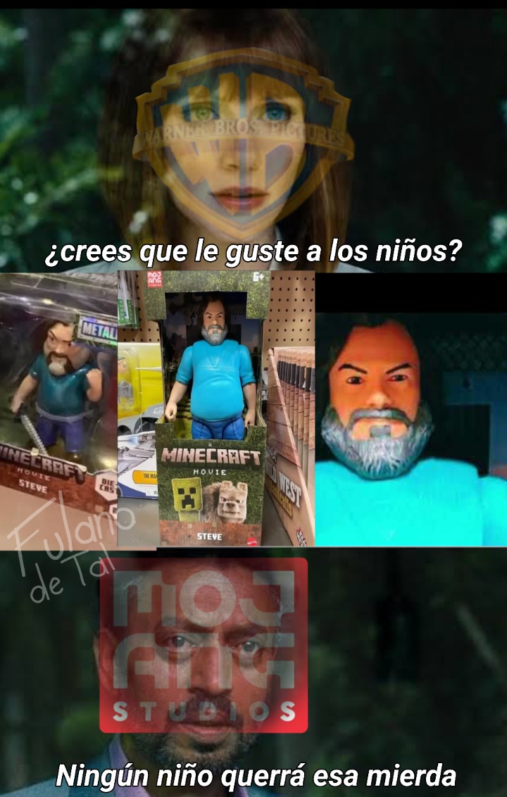 Mercancía filtrada de la película de Minecraft - meme