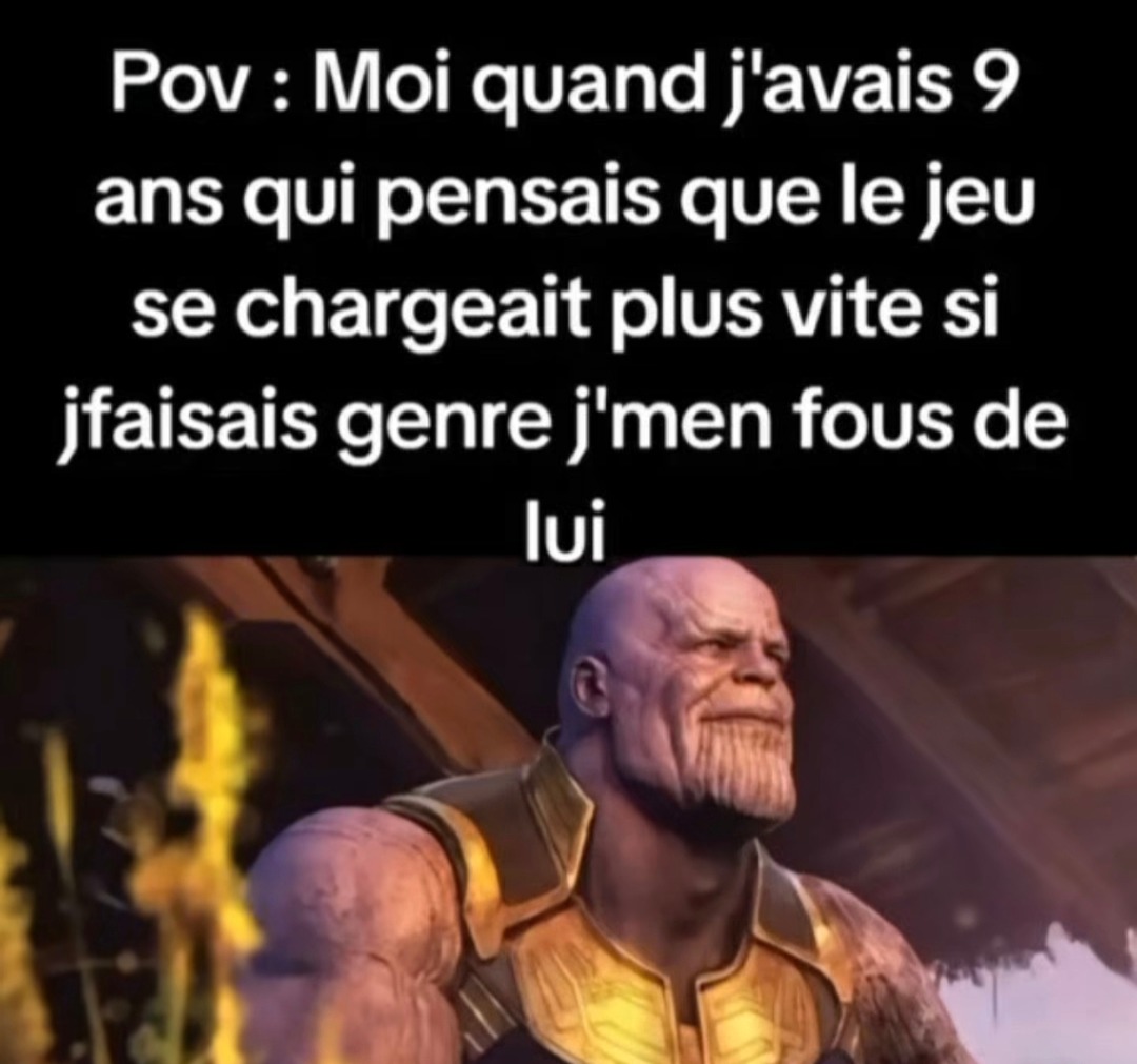 Quand t'fais semblant de t'en foutre pour que le jeu charge plus vite - meme
