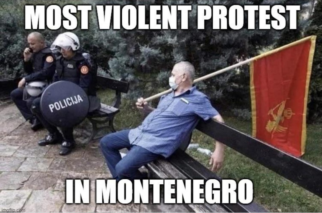 Montenegrins are lazy - meme