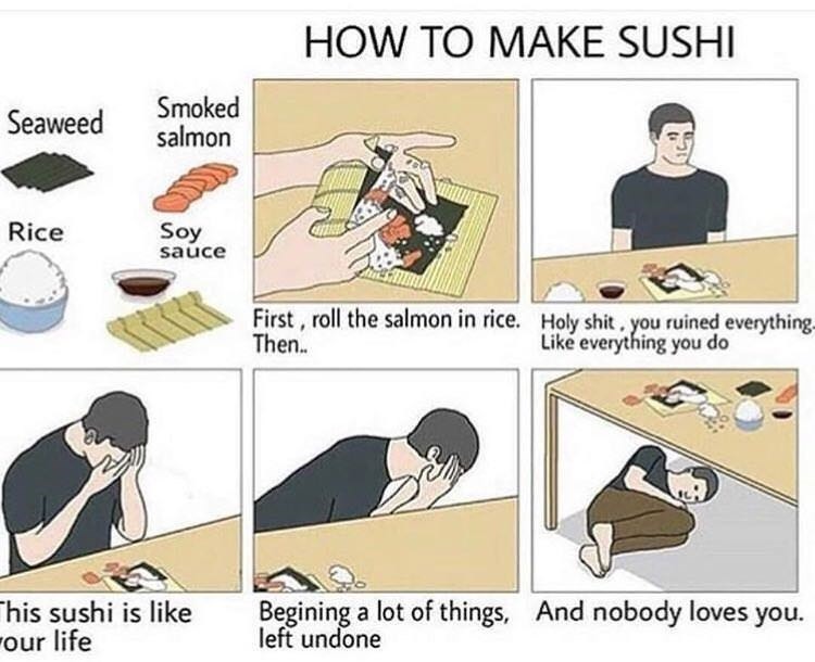 How to make sushi - meme