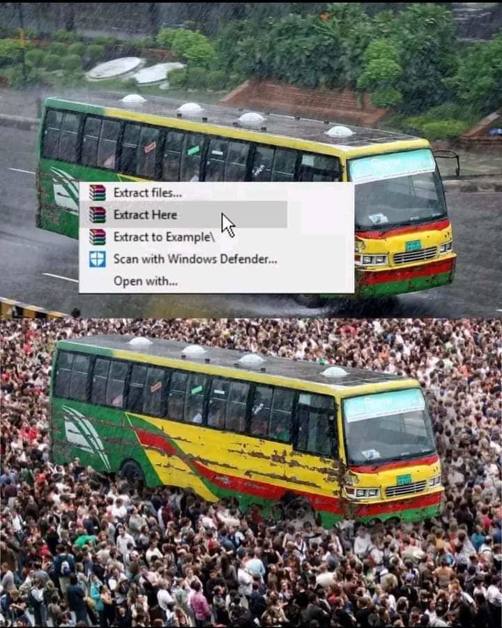 Le bus peut-il s'extraire de la foule ? - meme