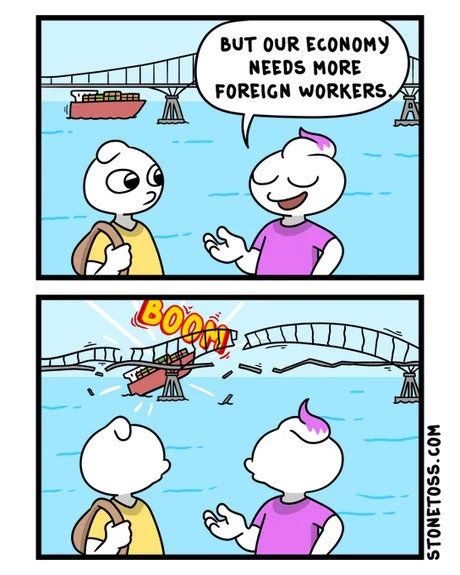 When the Baltimore bridge collapses - meme
