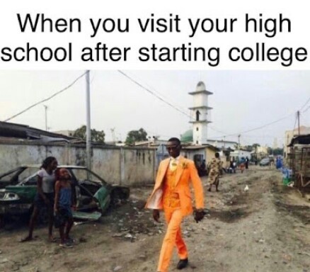 Or to your primary school when you're in high school - meme