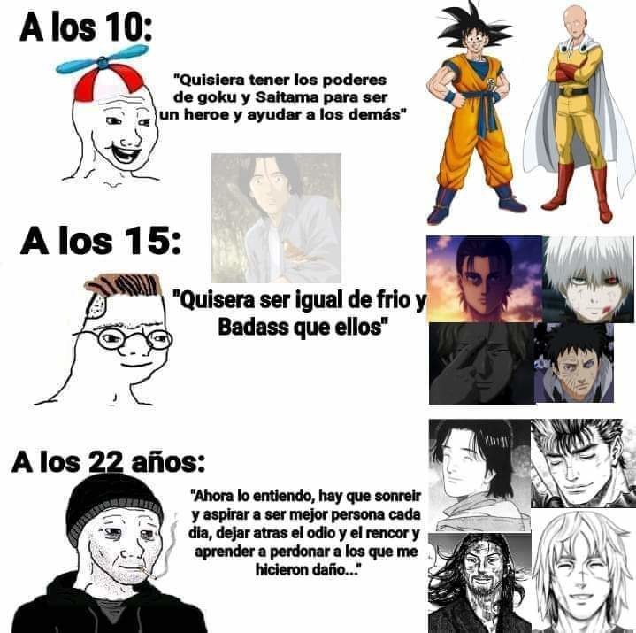 lo que uno atiende en la vida es un anime - meme