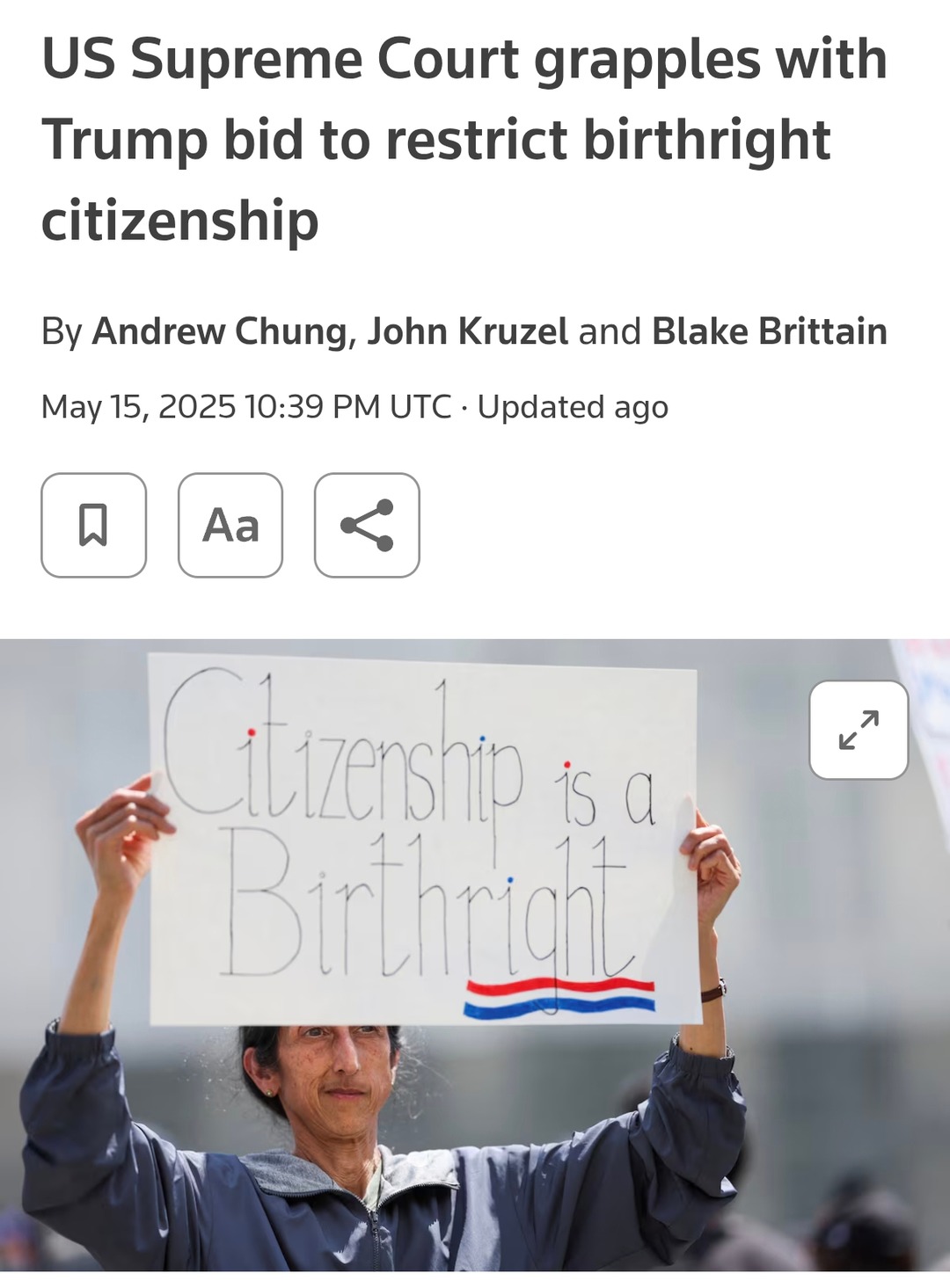 Supreme Court out here debating who gets to be American - meme