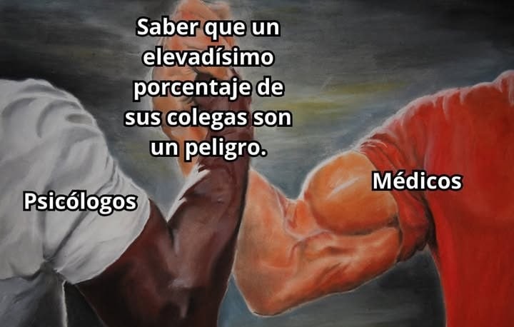 Cuando te das cuenta que varios colegas son más peligrosos que el problema - meme