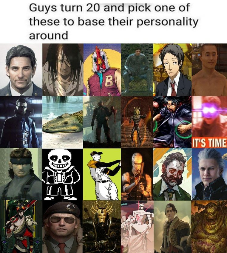 there should've been doomguy,master chief, and one of the tf2 mercs, this post is 5/10 - meme