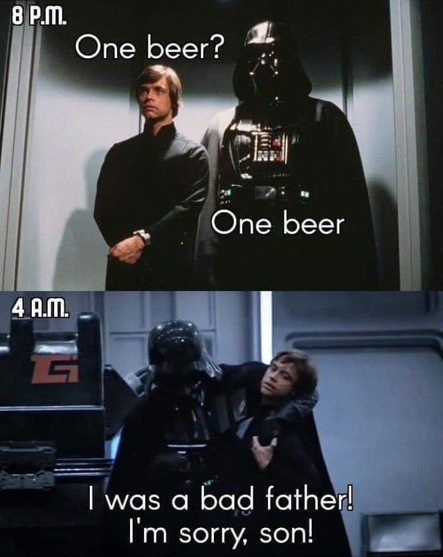 One beer - meme