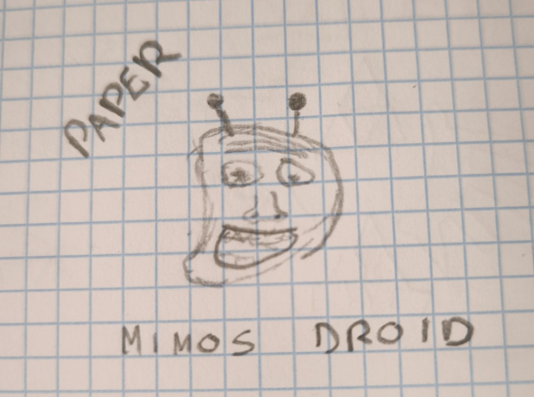 Paper Mimos Droid (óleo sobre lienzo) - meme