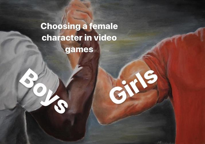 Female characters in video games - meme