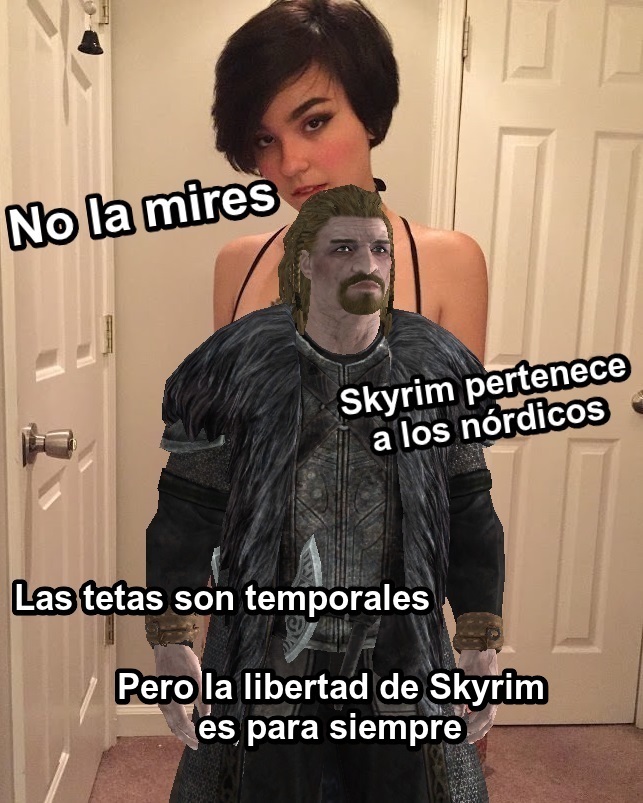 Lo mejor para Skyrim es seguir en el imperio *change my mind* - meme