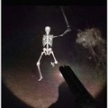 Skeleton makes a valiant last stand against shotgun wielding fuckboy 2018 colorized