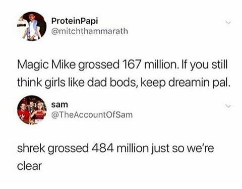 Magic Mike vs Shrek - meme