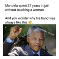 Nelson Mandela, jerk off, 27 years