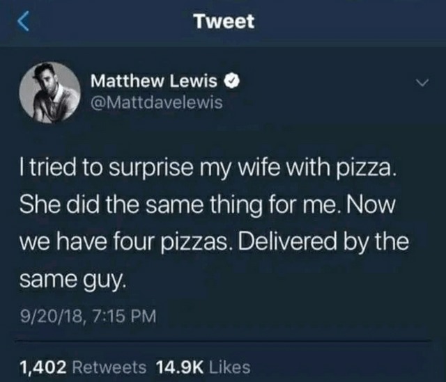 Wholesome pizza story - meme