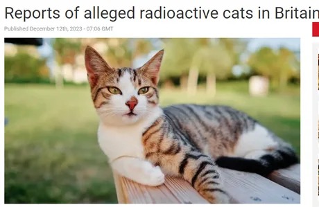 Radioactive cats in Britain - meme