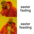 Easter fasting meme
