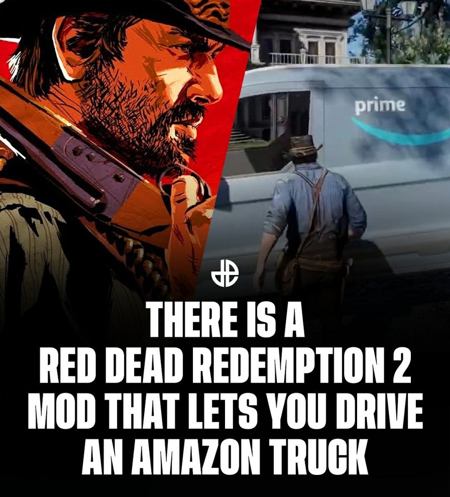 There’s a Red Dead Redemption 2 mod that lets you drive an Amazon truck. Rockstar, please - meme