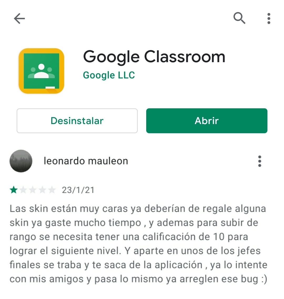 Google classroom - meme