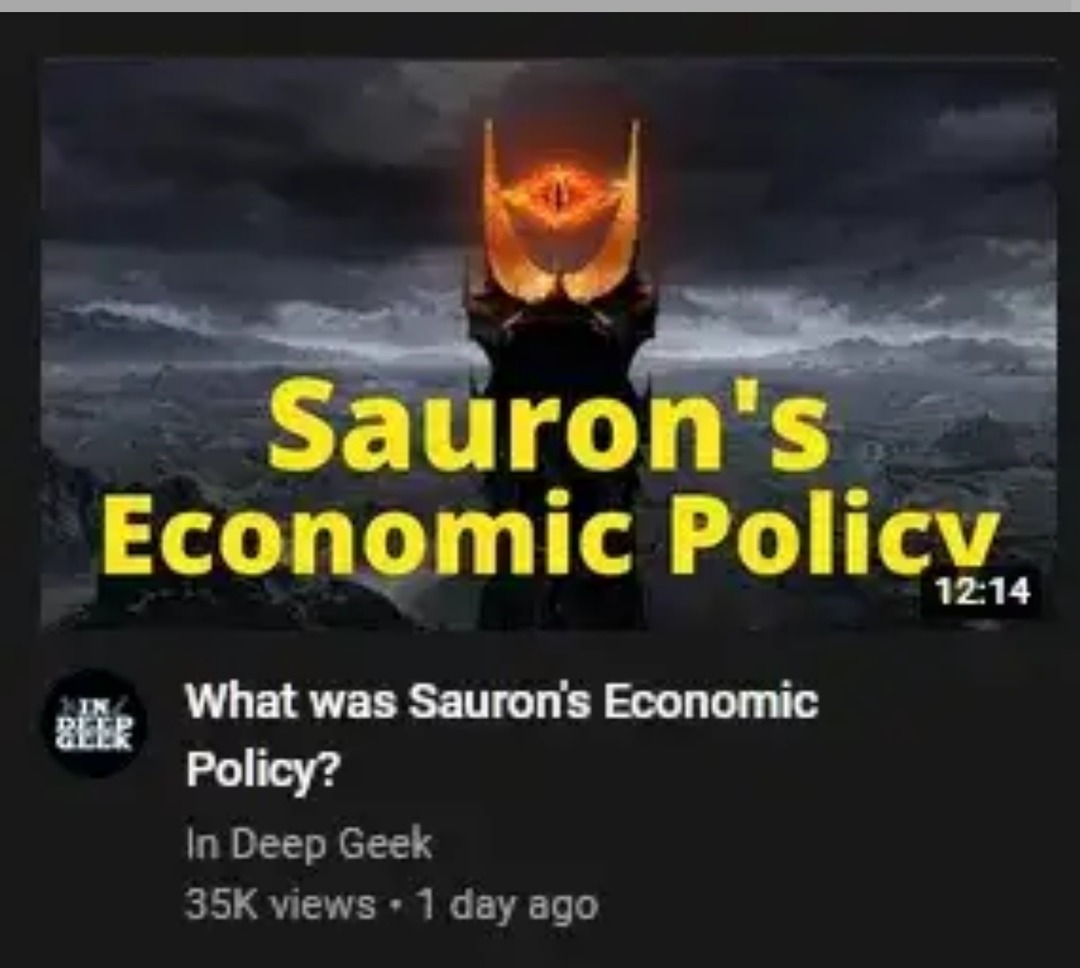 Saurons economic policy - meme