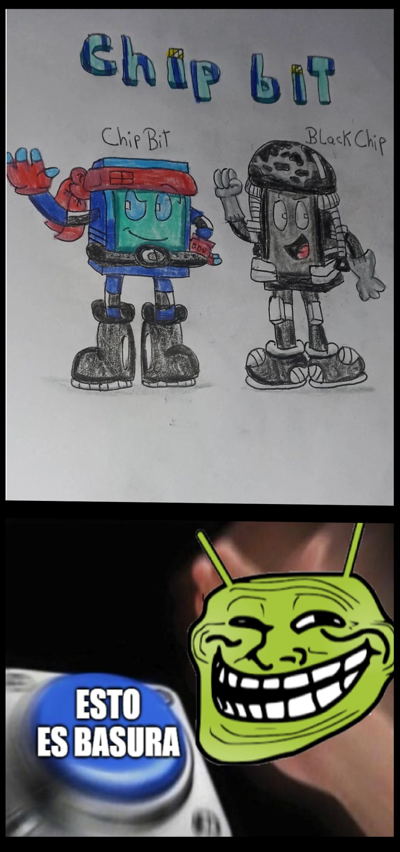 como prometi, aqui estan estos dos inutiles, chip bit y black chip - meme