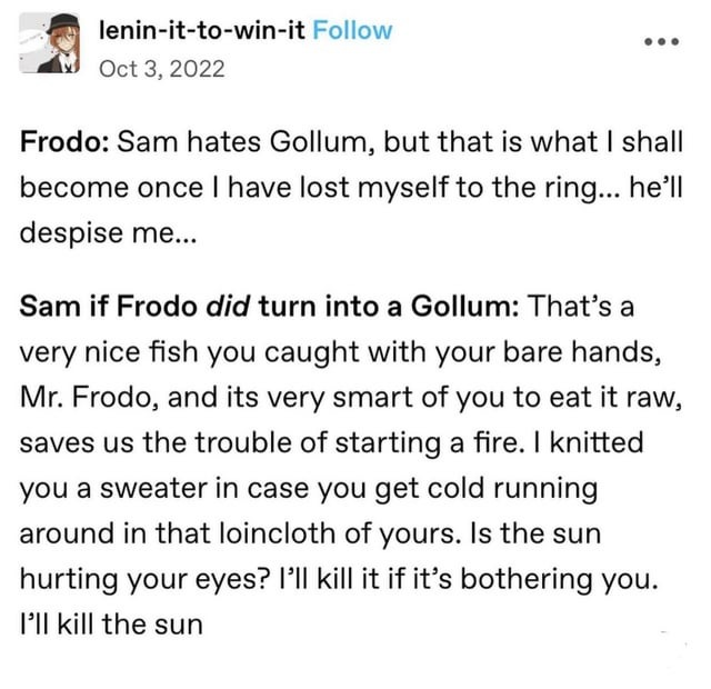 Sam was a hero - meme