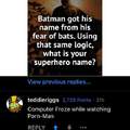Comment your superhero name
