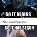 lotr all the way from start to strated