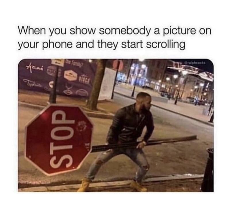 stop scrolling - meme