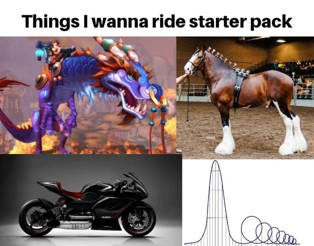 Things I wanna ride starter pack, what did you expect - meme