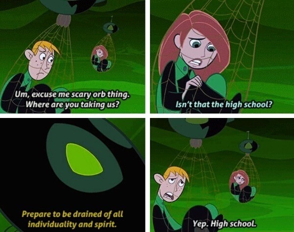 Yep, high school. - meme